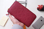 Louis Vuitton ZIPPY Rose Red WALLET Monogram Empreinte Leather M60571 - 1