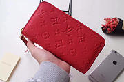 Louis Vuitton ZIPPY Red WALLET Monogram Empreinte Leather - 1