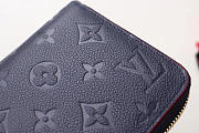 Louis Vuitton ZIPPY Navy Blue WALLET Monogram Empreinte Leather - 6