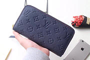 Louis Vuitton ZIPPY Navy Blue WALLET Monogram Empreinte Leather - 5