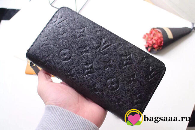 Louis Vuitton ZIPPY Black WALLET Monogram Empreinte Leather - 1