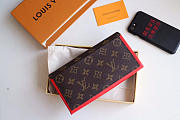 Louis Vuitton Flore Red Wallet Monogram Small Leather M64585 - 5