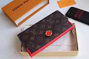 Louis Vuitton Flore Red Wallet Monogram Small Leather M64585 - 6