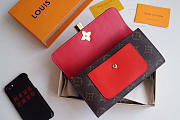 Louis Vuitton Monogram Unisex Long Wallets with Red M62577 - 5