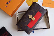 Louis Vuitton Monogram Unisex Long Wallets with Red M62577 - 2