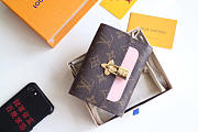 Louis Vuitton Flower Compact Monogram Unisex Wallets with Pink  - 2