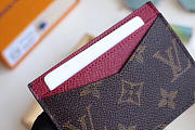 Louis Vuitton Neo Porte Cartes Monogram Macassar Canvas with Rose Red - 2