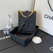 Chanel Boy Hangbag Calfskin Black with Gold Hardware AS0130 - 2