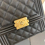 Chanel Boy Hangbag Calfskin Black with Gold Hardware AS0130 - 5