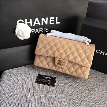 Chanel Jumbo Cowskin Flap Apricot Bag With Gold Hardware 25cm