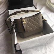 Chanel Gabrielle small hobo bag Dark grey 20cm - 1
