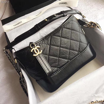 Chanel Gabrielle small hobo bag Black 20cm