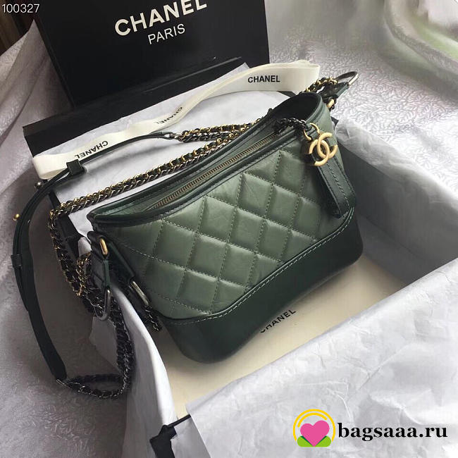 Chanel Gabrielle small hobo bag Green 20cm - 1