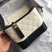 Chanel Gabrielle small hobo bag Black and White 20cm - 6