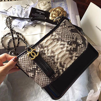 Chanel Gabrielle Snakeskin small hobo bag Leopard Print 20cm