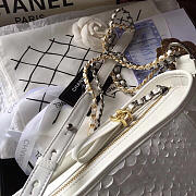 Chanel Gabrielle Snakeskin small hobo bag White 20cm - 6