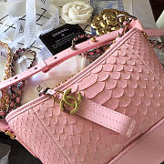 Chanel Gabrielle Snakeskin small hobo bag Pink 20cm - 4