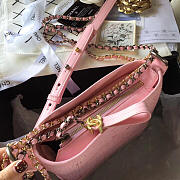 Chanel Gabrielle Snakeskin small hobo bag Pink 20cm - 6