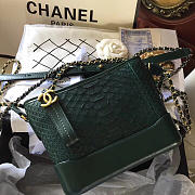 Chanel Gabrielle Snakeskin small hobo bag Green 20cm - 1