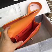Chanel Original small Cowskin Flap Bag with Orange - 4