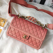 Chanel Original Large Cowskin Flap Bag with Pink 26cm - 6