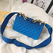 Chanel Original Large Cowskin Flap Bag with Blue 26cm - 4