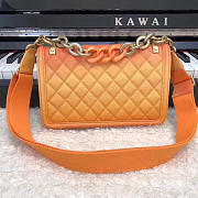 Chanel Original Large Cowskin Flap Bag with Orange 26cm - 6