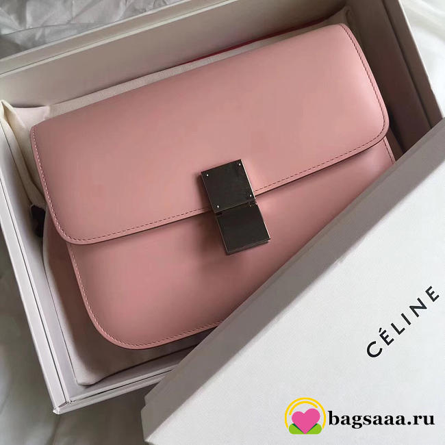 Celine Classic Pink Bag in Box Calfskin Smooth Leather - 1