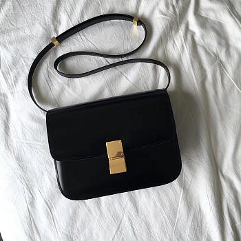 Celine Classic Black Bag in Box Calfskin Smooth Leather