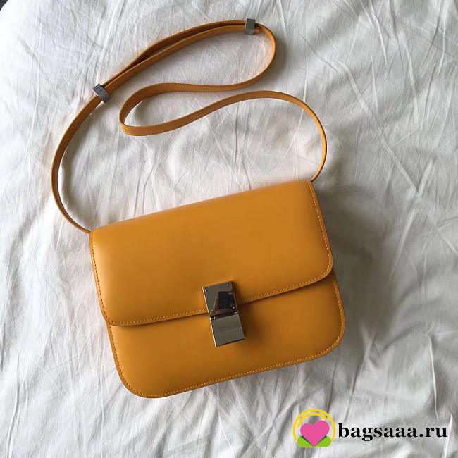 Celine Classic Yellow Bag in Box Calfskin Smooth Leather - 1