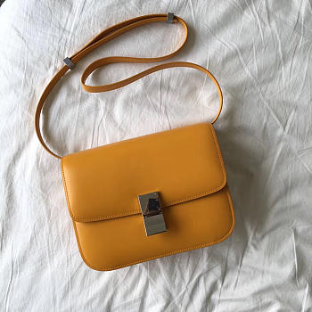Celine Classic Yellow Bag in Box Calfskin Smooth Leather