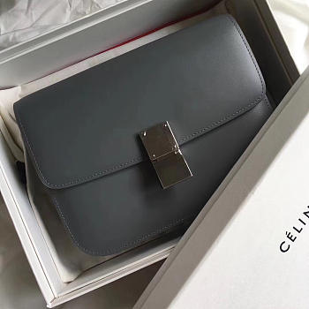 Celine Classic Gray Bag in Box Calfskin Smooth Leather