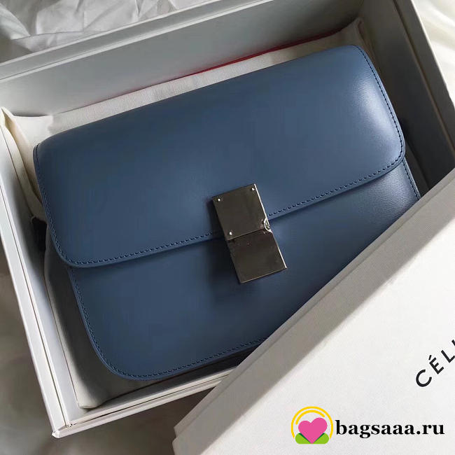 Celine Classic Blue Bag in Box Calfskin Smooth Leather - 1