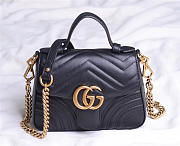 Gucci Marmont mini top Crossbady handle bag with Black 547260 - 1