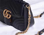 Gucci Marmont mini top Crossbady handle bag with Black 547260 - 3