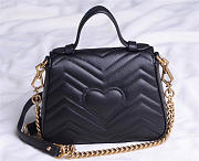Gucci Marmont mini top Crossbady handle bag with Black 547260 - 2