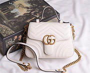 Gucci Marmont mini top Crossbady handle bag with White 547260 - 1