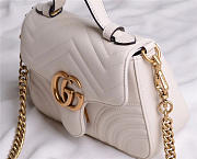 Gucci Marmont mini top Crossbady handle bag with White 547260 - 4
