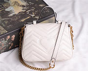 Gucci Marmont mini top Crossbady handle bag with White 547260 - 3