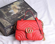 Gucci Marmont mini top Crossbady handle bag with Red 547260 - 1