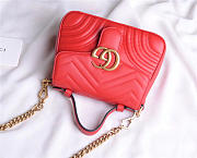 Gucci Marmont mini top Crossbady handle bag with Red 547260 - 4