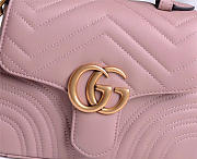 Gucci Marmont mini top Crossbady handle bag with Pink 547260 - 3
