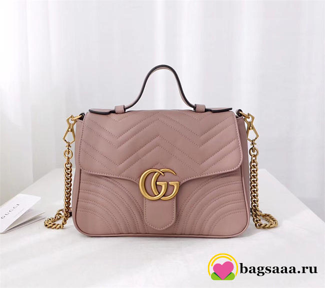 Gucci Marmont Crossbady handle bag with Pink 498110 - 1
