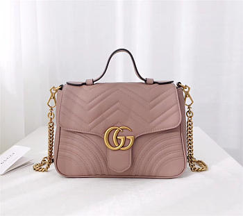 Gucci Marmont Crossbady handle bag with Pink 498110