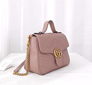 Gucci Marmont Crossbady handle bag with Pink 498110 - 3