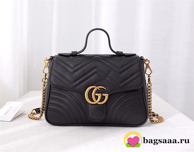 Gucci Marmont Crossbady handle bag with Black 498110 - 1