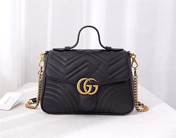 Gucci Marmont Crossbady handle bag with Black 498110