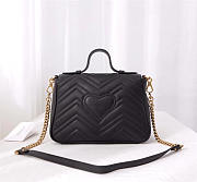Gucci Marmont Crossbady handle bag with Black 498110 - 6