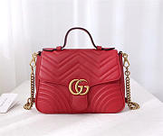 Gucci Marmont Crossbady handle bag with Red 498110 - 1
