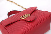 Gucci Marmont Crossbady handle bag with Red 498110 - 3